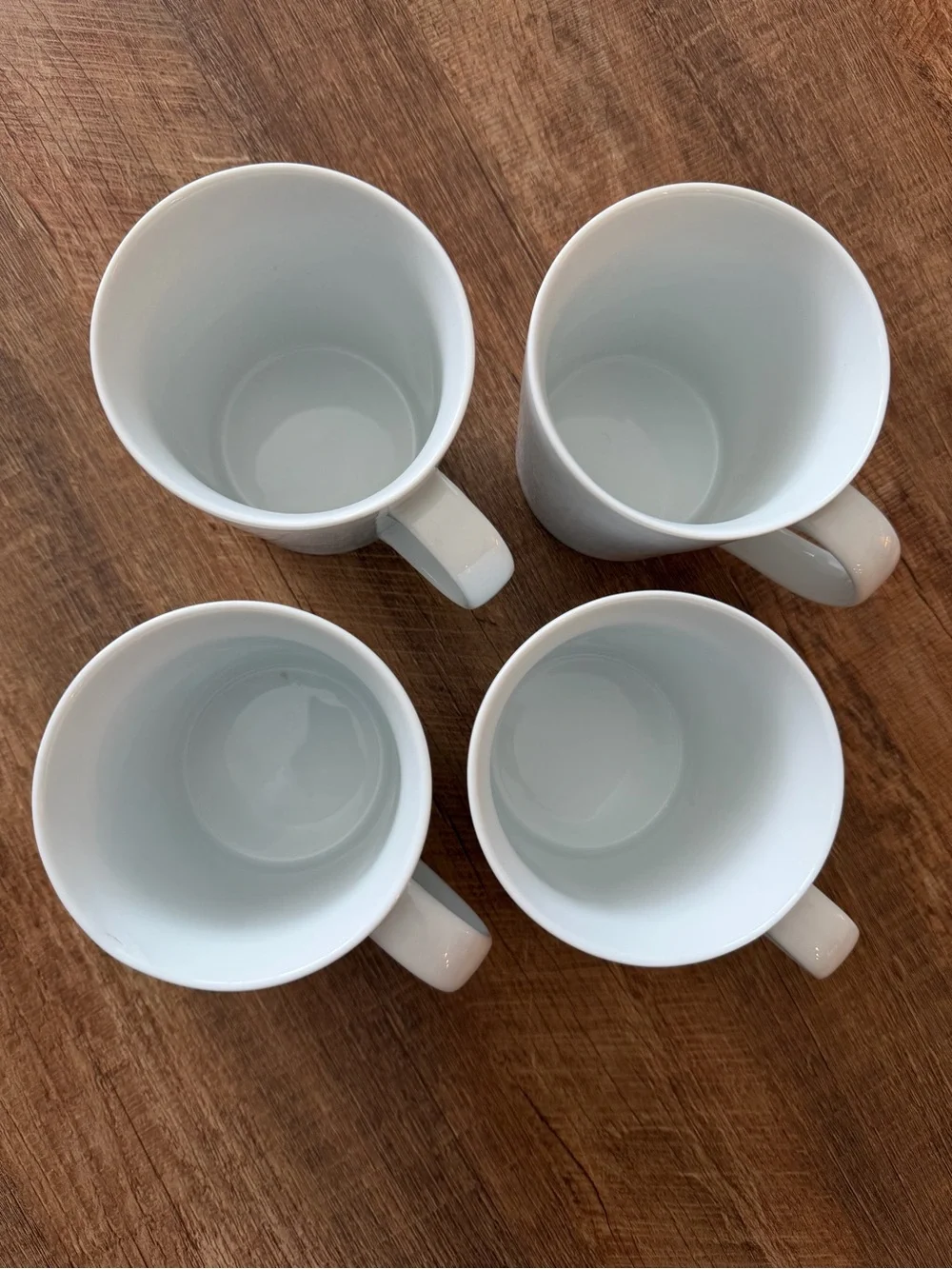 Crate&Barrel White Ceramic Mugs - Set of 4